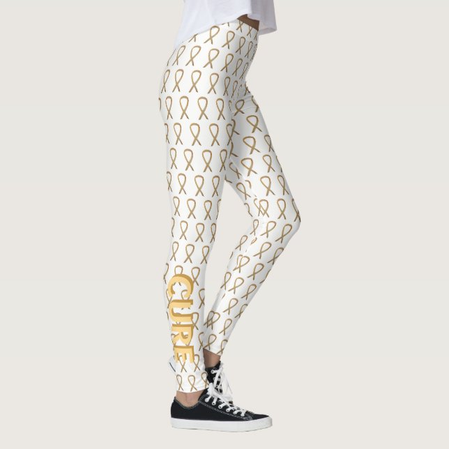 Childhood Cancer Gold Awareness Ribbon Leggings (Right)