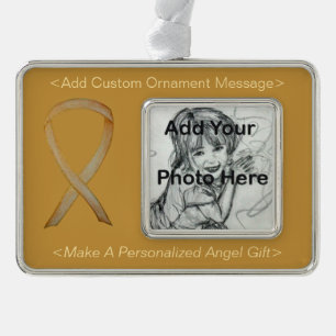 Childhood Cancer Gold Awareness Ribbon Ornament