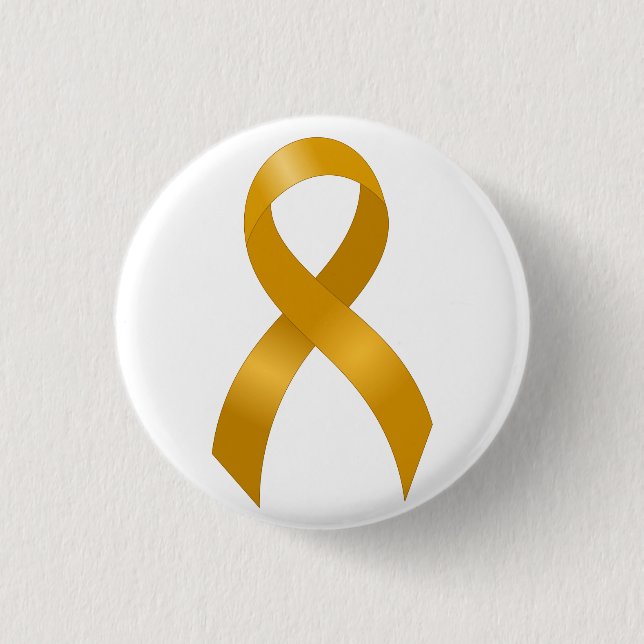 Childhood Cancer Gold Ribbon 3 Cm Round Badge (Front)