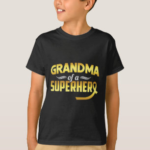 Childhood Cancer Grandma Of A Superhero Family Rib T-Shirt