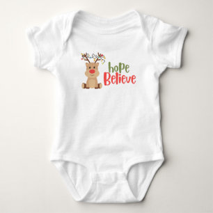 childhood cancer. hope Christmas Baby Bodysuit 
