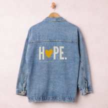 childhood cancer hope Womens Denim Jacket