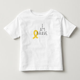 childhood cancer. I am brave. Toddler T-Shirt