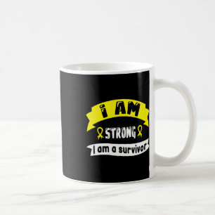 Childhood Cancer I Am Strong I Am A Survivor  Coffee Mug