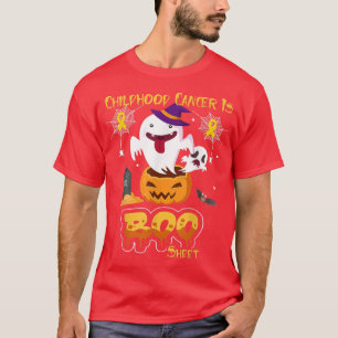 Childhood Cancer Is Boo Sheet Funny Ghost Hallowee T-Shirt