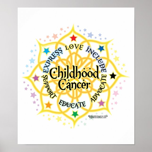 Childhood Cancer Lotus Poster (Front)