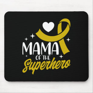 Childhood Cancer Mama Of A Superhero Ribbon  Mouse Mat