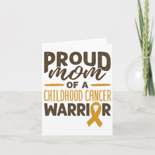 Childhood Cancer Mum Awareness Gold Ribbon  Card