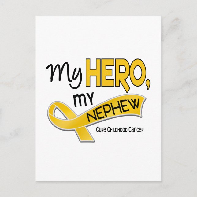 Childhood Cancer MY HERO MY NEPHEW 42 Postcard (Front)