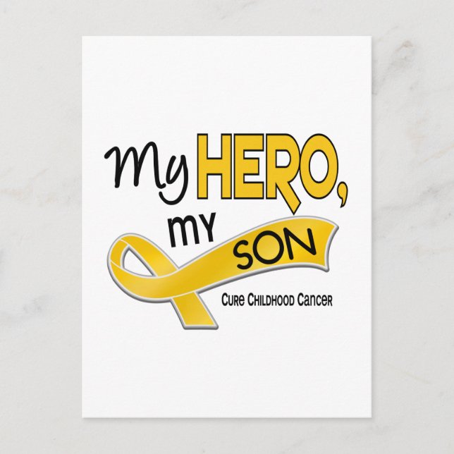 Childhood Cancer MY HERO MY SON 42 Postcard (Front)