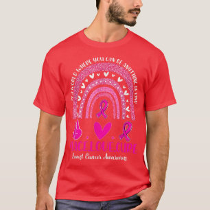 Childhood Cancer rainbow be kind Peace Love Cure R T-Shirt