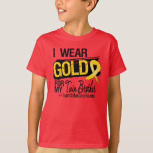 Childhood Cancer Ribbon For My Twin Brother T-Shirt