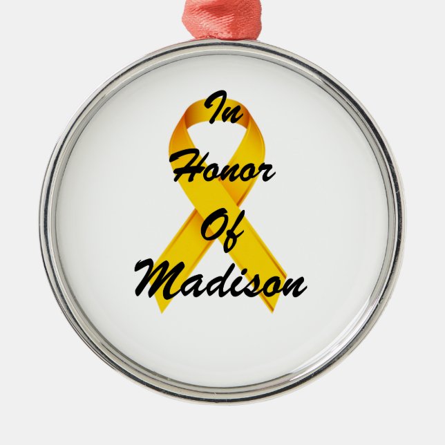 Childhood Cancer Ribbon Ornament (Front)