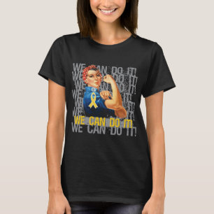 Childhood Cancer Rosie WE CAN DO IT T-Shirt