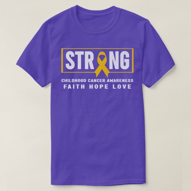Childhood Cancer Strong Shirt - Childhood Cancer A (Design Front)