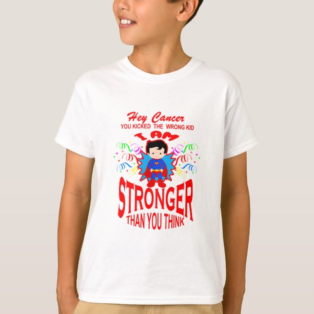 childhood cancer-stronger than cancer T-Shirt  (Front)