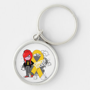 Childhood Cancer Sucks Key Ring