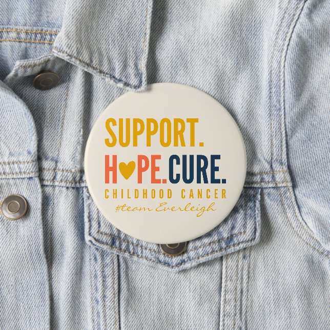 childhood cancer support cure Custom name Button (In Situ)