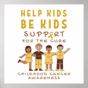childhood cancer support cure. Large Poster Print