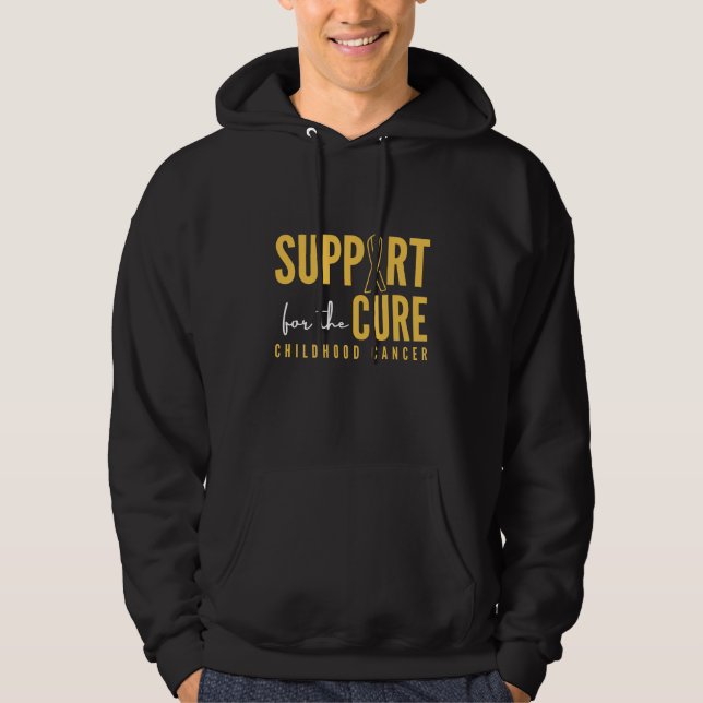 childhood cancer. support.cure. Pullover Hoodie (Front)
