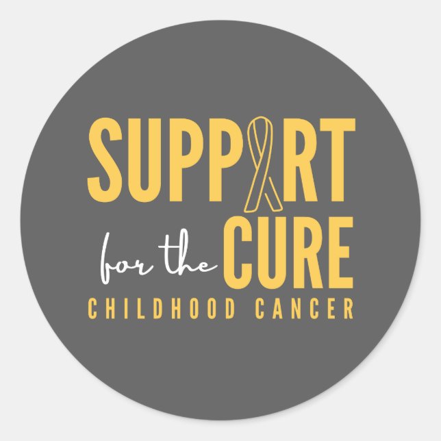 childhood cancer. support.cure. Stickers & Labels (Front)