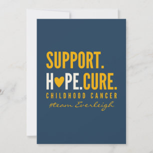 childhood cancer support Custom Invitation Card