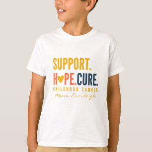 childhood cancer support Custom name Kids T-Shirt