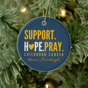 childhood cancer support Custom Ornament Christmas