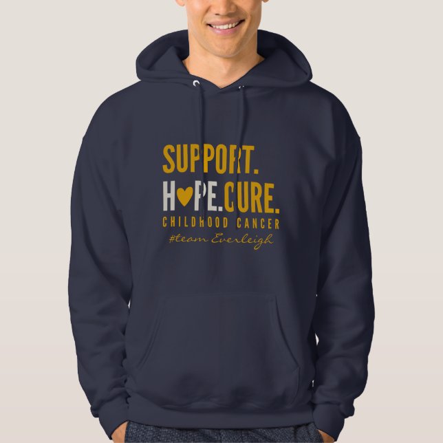 childhood cancer support Custom Pullover Hoodie (Front)