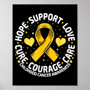 Childhood Cancer Support Family Childhood Cancer Poster