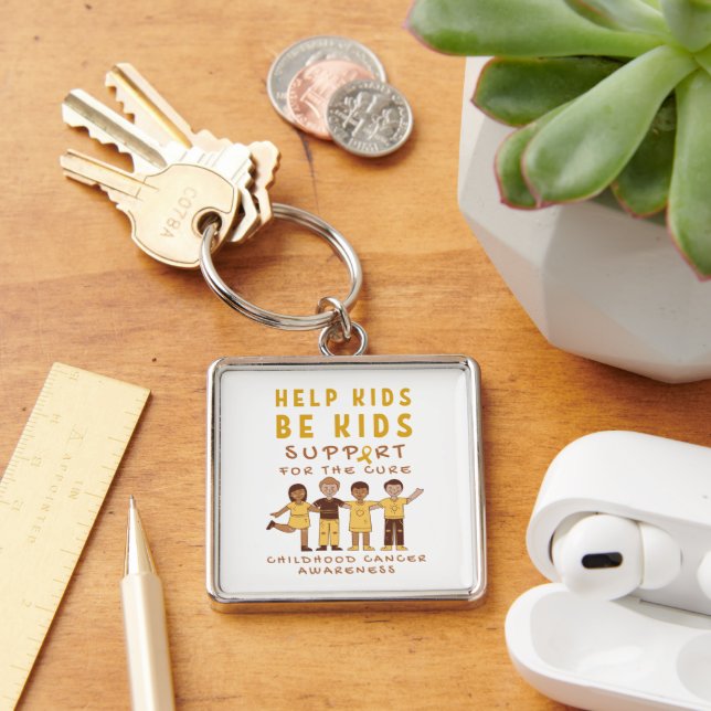 childhood cancer support for the cure Keychains (Desk)