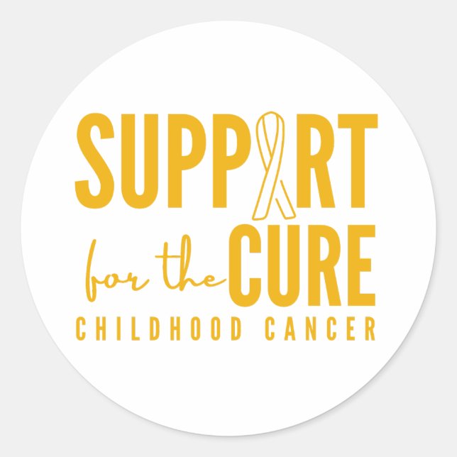 childhood cancer support for the cure Stickers (Front)
