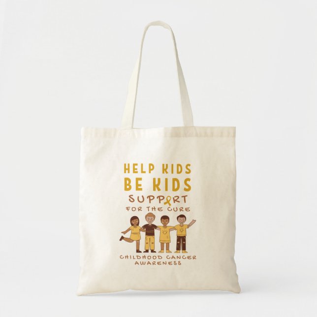 childhood cancer support for the cure Totes & Bags (Front)