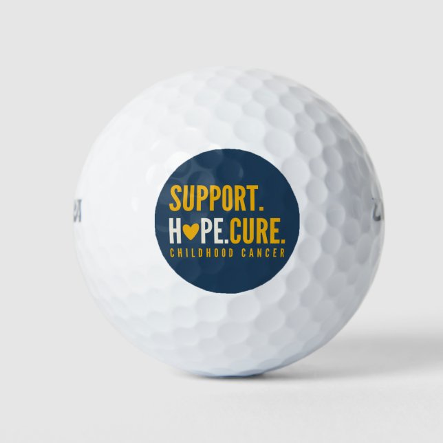 childhood cancer support hope cure Golf Balls (Front)