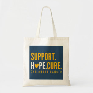 childhood cancer support hope cure Totes & Bags