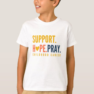 childhood cancer support hope pray Kids T-Shirt