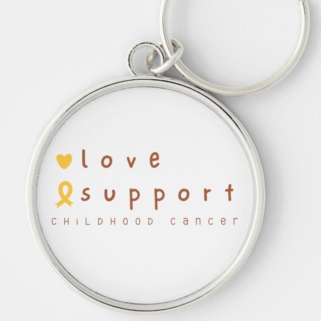 childhood cancer support love Keychain (Front)