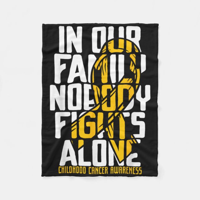 Childhood Cancer Suprt Family Childhood Cancer A  Fleece Blanket (Front)
