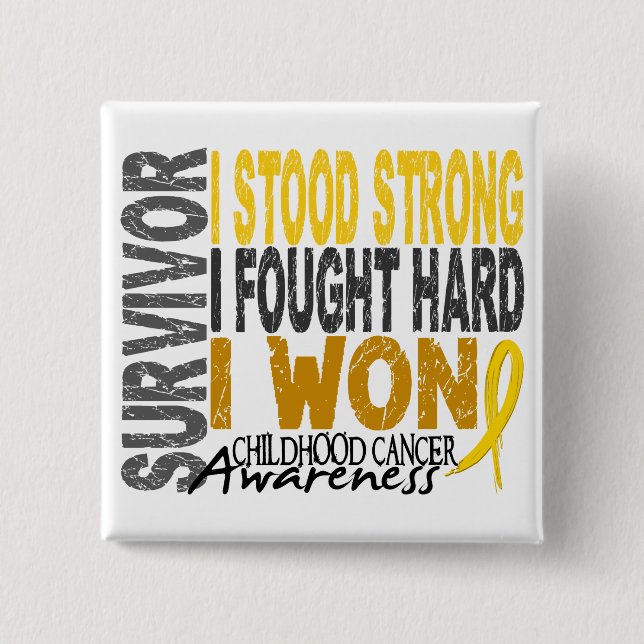 Childhood Cancer Survivor 4 15 Cm Square Badge (Front)