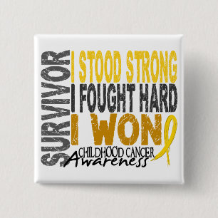 Childhood Cancer Survivor 4 15 Cm Square Badge