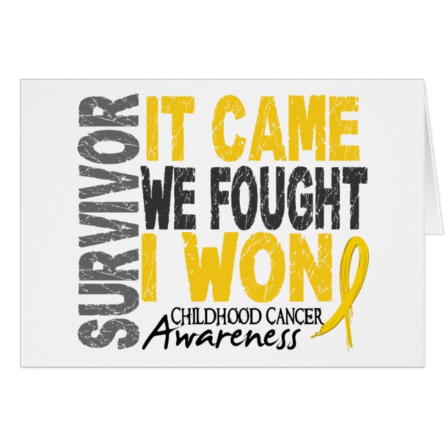Childhood Cancer Survivor It Came We Fought I Won (Front Horizontal)