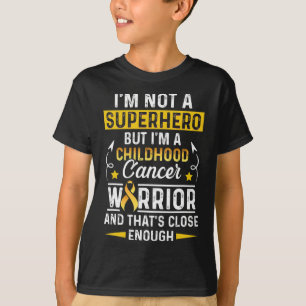 Childhood Cancer Survivor Not A Hero Support Warri T-Shirt