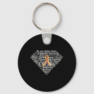 Childhood Cancer Survivor Superhero Key Ring