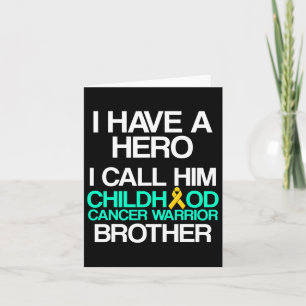 Childhood Cancer Survivor Support Warrior 3 Card