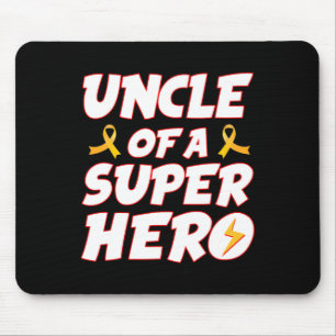 Childhood Cancer Uncle Of A Superhero Family Ribbo Mouse Mat