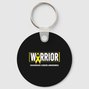 Childhood Cancer  - Warrior Childhood Cancer Aware Key Ring