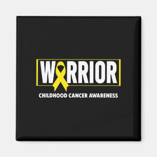 Childhood Cancer - Warrior Childhood Cancer Aware Magnet