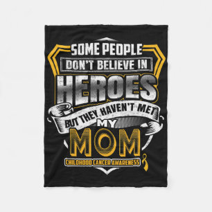 Childhood Cancer Warrior - I Wear Gold For My Mum  Fleece Blanket