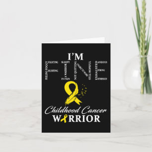 Childhood Cancer Warrior I'm Fine Card
