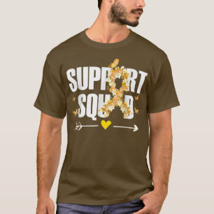 Childhood Cancer Warrior Support Squad Gold Ribbon T-Shirt